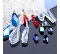 Moule Pour Pendentif De Collier Et Boucles Oreilles En Silicone, Cabochon De Forme Assortie, Pour La Fabrication De Bijoux En Résine Époxy, Artisanat Diy, 4 Pièces