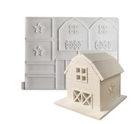 Moule pour Porte-Bougie en Résine,Forme De Maison En Béton Art Et Artisanat - Moules De Coulée En Résine Époxydique,pour Décoration de Maison, Chambre, Table à Manger, Mariage, Fête, Pièce Maîtresse
