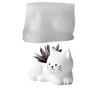 Moule pour pots de fleurs, pour la création de figurines d'animaux 3D avec époxy, plâtre et argile. Moule de figurine de chat pour résine époxy et ciment, pour argile, bougies, pot à crayons, maison