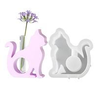 Moule pour station de multiplication - Vase mignon pour chat - Moules en résine pour chaton - Moule de station de multiplication - Moule en silicone époxy pour support de fleurs hydroponique