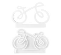 Moule pour statue de vélo - Trame détaillée des rayons - Accessoire pour réaliser des décorations de cupcakes en sucre, récipient pour la fabrication d'ornements de bureau, coque en