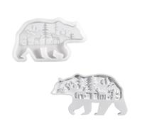 Moule pratique en silicone robuste pour bougeoirs ours polaires portable pour cadeaux faits main et décoration d'intérieur