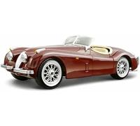 moulé Pression l'épour Chelle 1:24 pour Jaguar XK120 Classic Retro 1951 modèle réduit Alliage Jouet Maquette Statique(Rouge)