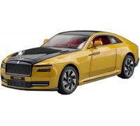 moulé Pression l'épour Chelle 1:24 pour Rolls Royce Spectre Berline modèle réduit Alliage avec Effets sonores Lumineux dynamiques(Jaune)