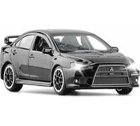 moulé Pression l'épour Chelle 1:32 pour Mitsubishi Lancer Evo modèle réduit Voiture Simulation avec Sons lumières dynamiques Jouet Alliage Cadeau(Noir)