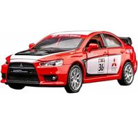 moulé Pression l'épour Chelle 1:32 pour Mitsubishi Lancer Evo modèle réduit Voiture Simulation avec Sons lumières dynamiques Jouet Alliage Cadeau(Rouge)