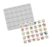 Moule professionnel en silicone avec lettre et étoile - Accessoires de bijoux en silicone pour résine époxy, création artistique, bijoux