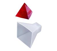 Moule pyramidal en silicone souple transparent pour décoration de cadeaux, savon, pyramide