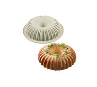 Silikomart Moule à gâteau en silicone Modern RAY antiadhésif design 3D Ø195×68 mm 1530 ml Gris