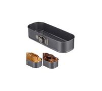 Moule rectangle à charnière, moule à manqué rectangulaire, démontable, antiadhésif, 31 x 12 cm, anthracite