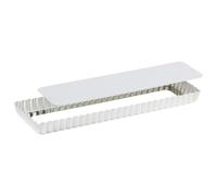 Moule à tarte maison cannelée fond mobile métal 35x11 cm
