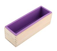 Moule rectangulaire de 1200ML, moule à savon en Silicone avec boîte en bois, outil de bricolage pour la fabrication de gâteaux au savon faits à la main de 42oz