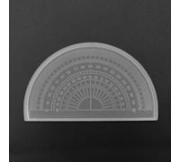 Moule rectangulaire en silicone 45/60 en forme de demi-cercle pour règle carrée Straignt Règles carrées Artisanat Outil de fabrication de bijoux Moules en silicone Moules en résine époxy pour