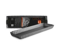 IBILI perforé Oblong Poêle en Acier laminé à 31 x 21, Assiette, Noir, Taille Unique