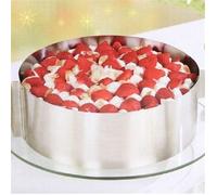Moule réglable de Gâteau en Inox Rond Pâtisserie Cercle Mousse Cadre
