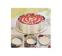 Moule réglable de Gâteau en Inox Rond Pâtisserie Cercle Mousse Cadre