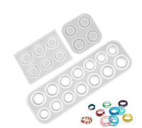Moule Resine Anneau,Moules Silicone RéSine éPoxy Anneau,Resine Cristal Anneau,Moule Resine Epoxy Anneaux,Pour Les Anneaux D'Artisanat De Bijoux DéCoratifs De Moule En Silicone(3 Pièce)