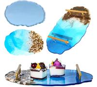 Moule Resine Epoxy Sous-Verre Moule Silicone Resine Epoxy Grand Plateau Diy Silicone Pour Moulage Epoxy Resin Kit Complet