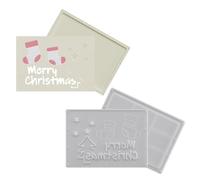 Moule Résine Porte-Billets - 2 Pièces Pochoirs | Chaussette Bonhomme de Neige Flocon Moule Enveloppe Cadeau | pour Plâtre Résine Argile Fête Anniversaire