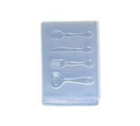 Moule réutilisable en silicone pour cuillère et fourchette - Moule en silicone pour résine créative et fabrication de cadeaux - Moule à couverts en silicone pour époxy