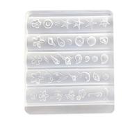 Moule réutilisable en silicone pour nail art avec plusieurs formes de coquillage pour manucure artistique