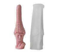 Moule réutilisable en silicone pour statues de tête masculine en résine époxy pour décorations de table en gypse