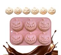 Moule réutilisable pour bonbons d'Halloween, 18,2 x 12,2 x 2,8 cm | Le premier titre se concentre sur le design à six cavités et la libération antiadhésive pour la cuisson. Le deuxième titre
