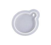 Moule rond en forme de cœur ovale fait à la main en silicone pour la fabrication de bijoux en forme d'éventail