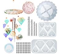 Moule rond en résine pour carillon à vent fait à la main avec motif cœur et étoile pour pendentif fait à la main