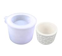 Moule rond en silicone 3D pour plantes grasses, béton, pot de fleurs, vase, plâtre, ciment et argile, moule en silicone à motif rond