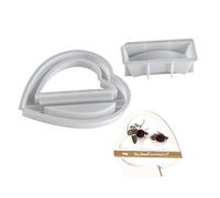 Moule rond en silicone en forme de cœur - Texture en silicone - Parfait pour les travaux manuels et les décorations - Moule rond pour résine