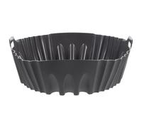 Moule Rond en Silicone pour Friteuse à Air, Poignées Doubles Antiadhésif | Surface Lisse Résistante à L’huile, Protège la Cuve, pour Cuire Légumes et Petits Pains, Cuisson au Four