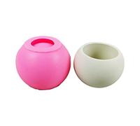 Moule rond en silicone pour pot de fleurs en plâtre - Vase en résine époxy - Moules en béton - Extra large - Pot commercial en béton - Grand extérieur