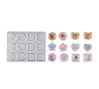 Moule rond hexagonal en silicone robuste en forme d'étoile et de cœur pour enfants - Portable pour la pâtisserie et les travaux manuels - Outils de décoration de desserts