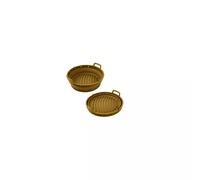 Moule rond pliable pour airfryer en silicone platine Cumin D15