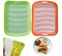 Moule Saucisse Silicone, 2Pcs Moules Hot Dog Silicone, Silicone Moule Hot, Jambon Saucisse Moule, Moule Saucisse, Biscuit Mini Moules En Silicone, Moule Saucisse Hot Dogs