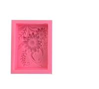 Moule Savon Moule à savon en Silicone chrysanthème Relief 3D, fait la main, fleur de lune, outil salle bains, pâtisserie gâteaux, fournitures artisanales(Color1)