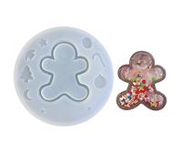 Moule Shaker En Résine Époxy Sables Mouvants Moules En Silicone Pour Pendentif Bijoux Porte-clés Décoration Kit Artisanal Breloques Remplissage De Pendentif Porte-clés Noël Halloween