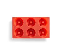 Lékué 0620406R01 Moule Siicone 6 cavités Doughnut Rouge