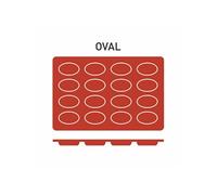 Moule Silicone 16 Ovales 53x33 mm