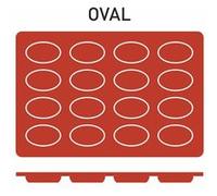 Moule Silicone 16 Ovales 53x33 mm