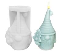 Moule Silicone 3D Noel pour Bougie, Gateau, Savons, Chocolat DIY - Forme Gnomes, Decoration de Paques, Lapin, Oreille - Résine Époxy Moulage Ornements (B)