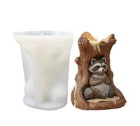 Moule Silicone 3D Souche Raton Laveur | Moule Mignon Raton Laveur 3D en Silicone | Décoration de Table pour Bureau Chambre Fête Anniversaire Thanksgiving | Pièce Maîtresse Fête