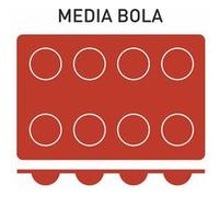 Plat / moule Pujadas Moule Silicone 8 Demi Sphères Ø 60 mm