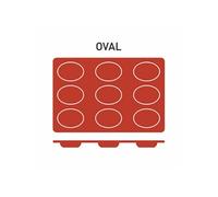 Moule Silicone 9 Ovales 70x50 mm Pujadas