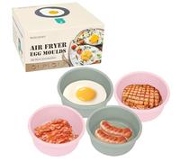 Moule Silicone Air Fryer Accessoire, 4 Pièces 5.25 pouces Panier Moule Convient à tous les modèles de friteuses à air comprimé, Doublure Liner pour Friteuse Air, Micro-ondes, Fou