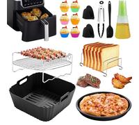 Moule Silicone Air Fryer, Accessoire Air Fryer pour Ninja Max Pro 6,2L AF180EU, Philips 6,2L, COSORI 5,5L, Moule Air Fryer avec Grille Air Fryer, Grille de Toast, Moule à gâteau