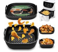 Moule Silicone Air Fryer Accessoires, Accessoires en Silicone pour Friteuse Airfryer Panier Friteuse Réutilisable en Plat Silicone Papier Cuisson Air Fryer Convient pour Cosori Ninja Tefal