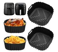 Moule Silicone Air Fryer, Accessoires Air Fryer pour Russell Hobbs 4L & Philips Air Fryer Série 2000 4.2L, Philips Airfryer 3000 Série NA320/00 4,2 L, Réutilisable Russell Hobbs Airfryer Accessoires