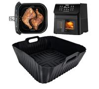 Moule Silicone Air Fryer for COSORI Air Fryer 6,2L, Réutilisable Airfryer Accessoires Plat Silicone for 6.2L CAF-P652-KEU AF180 4,7L AF140EU Friteuse Sans Huile